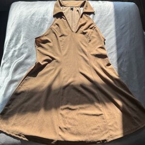 SHEIN Curve Tan Sleeveless Dress